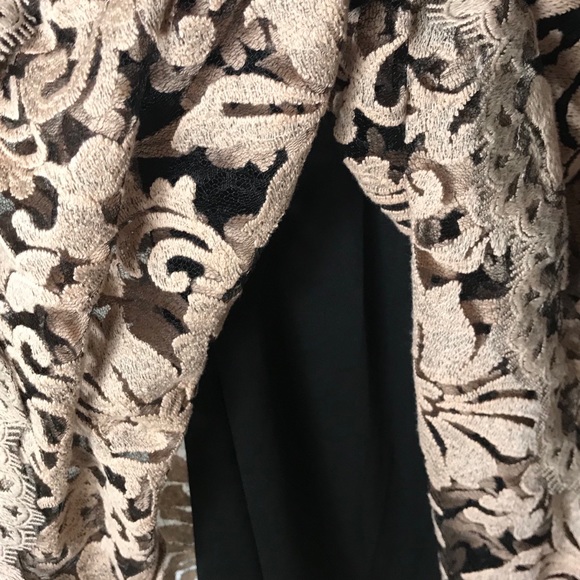 Tadashi Shoji Belted Embroidered Lace Gown - Picture 11 of 16